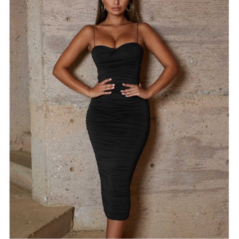 Drop a Bombshell Ruched Dress